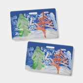 Winter Scene Badge (Voor- en achterkant)