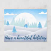 Winter Scene Beauful Holiday Briefkaart (Voorkant)