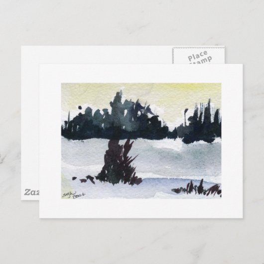 Winter Scene Briefkaart (Voorkant / Achterkant)