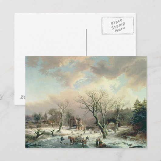 Winter Scene Briefkaart (Voorkant / Achterkant)