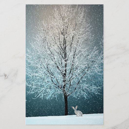 Winter Scene Briefpapier (Voorkant)