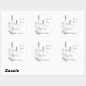 Winter Scene Business Ronde Sticker (Vel)