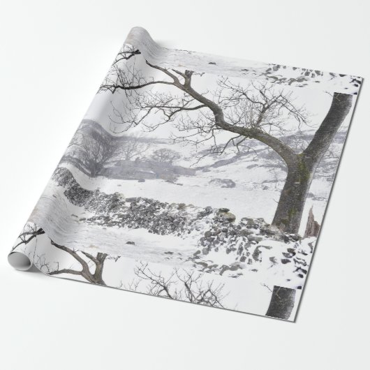 Winter Scene Cadeaupapier (Uitgerold)