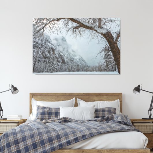 Winter Scene Canvas Afdruk (Insitu (Slaapkamer))