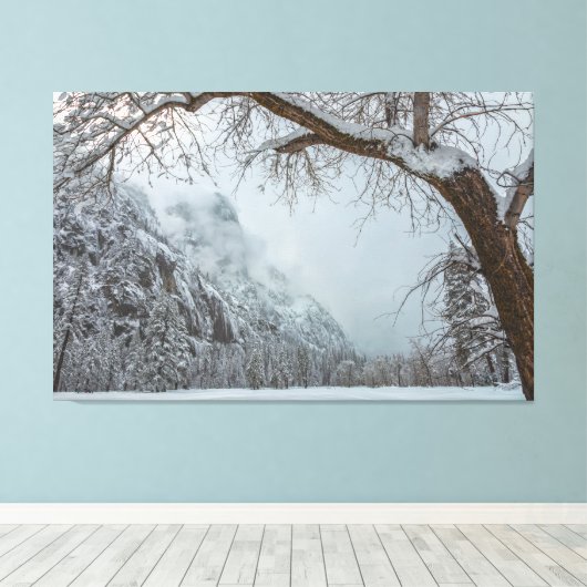 Winter Scene Canvas Afdruk (Insitu (Houten vloer))