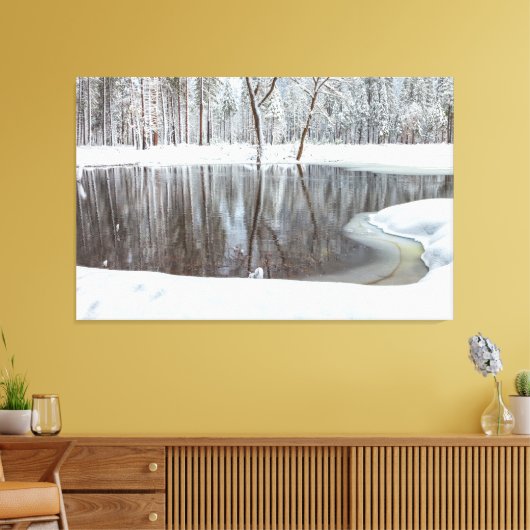 Winter Scene Canvas Afdruk (Insitu (Woonkamer))