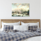 Winter Scene Canvas Afdruk (Insitu (Slaapkamer))