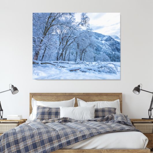 Winter Scene Canvas Afdruk (Insitu (Slaapkamer))