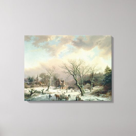 Winter Scene Canvas Afdruk (Voorkant)