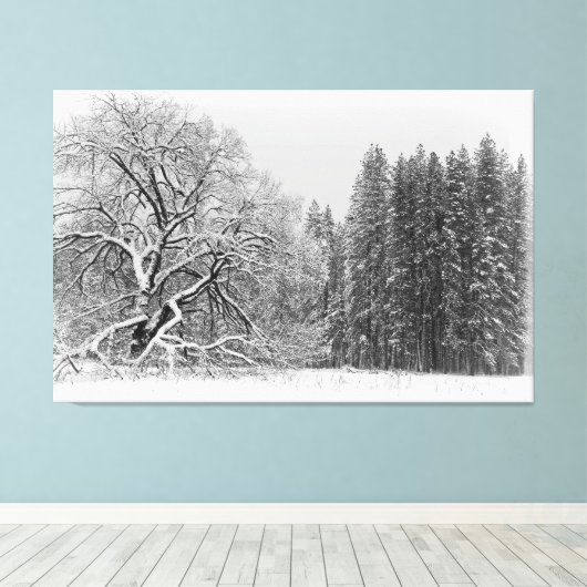 Winter Scene Canvas Afdruk (Insitu (Houten vloer))