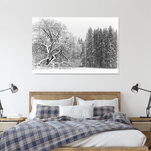 Winter Scene Canvas Afdruk (Insitu (Slaapkamer))
