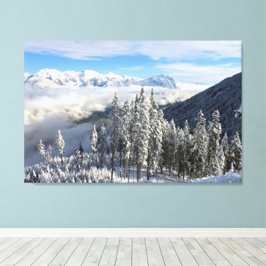 Winter Scene Canvas Afdruk (Insitu (Houten vloer))