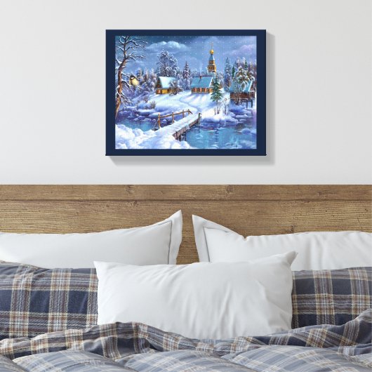 Winter Scene Canvas Wall Art (Insitu (Slaapkamer))