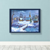 Winter Scene Canvas Wall Art Afdruk (Insitu (Houten vloer))
