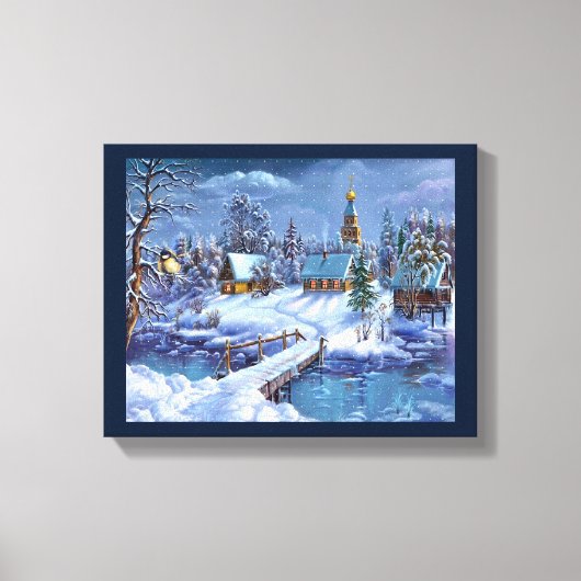Winter Scene Canvas Wall Art Afdruk (Voorkant)