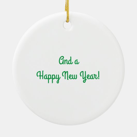 Winter Scene Ceramic Ornament (Achterkant)