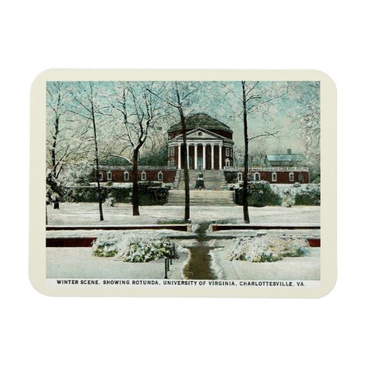 Winter Scene, Charlottesville VA, stijl Magneet (Horizontaal)