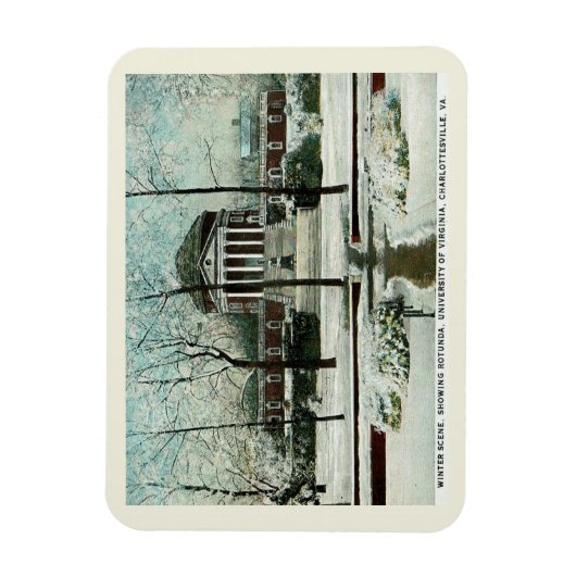Winter Scene, Charlottesville VA,  stijl Magneet (Verticaal)