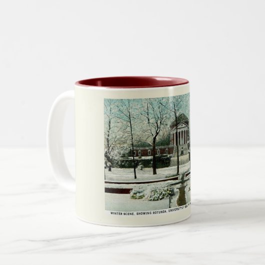 Winter Scene, Charlottesville VA,  stijl Tweekleurige Koffiemok (Voorkant links)