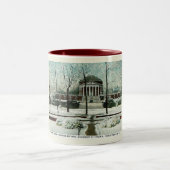 Winter Scene, Charlottesville VA,  stijl Tweekleurige Koffiemok (Center)