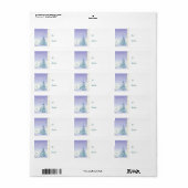 Winter Scene Christmas Goat Gift Label (Full Sheet)