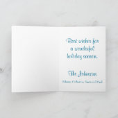 Winter Scène Cowgirl en Paard Kerstmis Kaart 2 (Binnen)