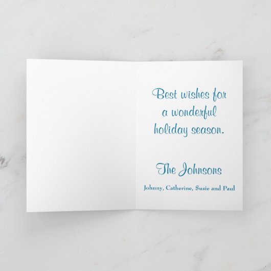 Winter Scène Cowgirl en Paard Kerstmis Kaart 2 (Binnen)