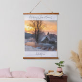 Winter scene custom Christmas Holiday Hangend Wandkleed (Slaapkamer)