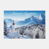 Winter scene custom deurmat (Voorkant)