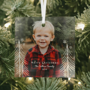 Winter Scene Custom Foto Kerst Ornament
