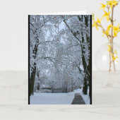 Winter Scene denking van jou Kaart (Gele Bloem)