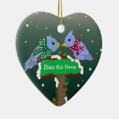 Winter Scene - Dit huis ontslaan Keramisch Ornament (Rechts)