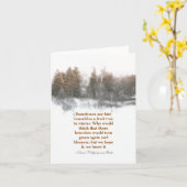 WINTER SCENE EN QUOTE DOOR VON GOETHE OVER FATE KAART (Gele Bloem)