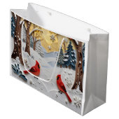 Winter Scene | Enchanted Forest & Cardinals Groot Cadeauzakje (Voorkant Gekanteld)