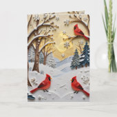 Winter Scene | Enchanted Forest & Cardinals Kaart (Voorkant)