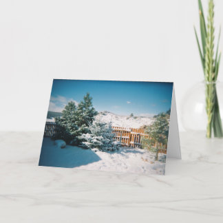 Winter Scene Feestdagen Kaart