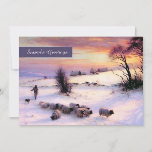 Winter Scene Fine Art Kaarten voor aangepast kerst (Voorkant)
