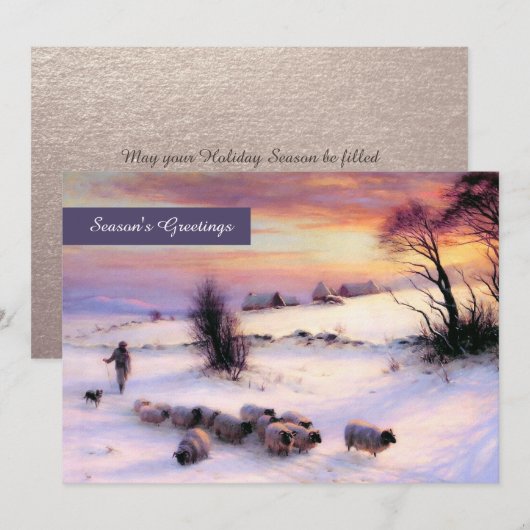 Winter Scene Fine Art Kaarten voor aangepast kerst (Voorkant / Achterkant)