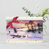 Winter Scene Fine Art Kaarten voor aangepast kerst (Staand voorkant)