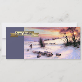 Winter Scene Fine Art Kaarten voor aangepaste kers