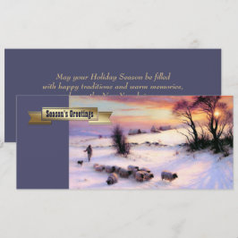 Winter Scene Fine Art Kaarten voor aangepaste kers