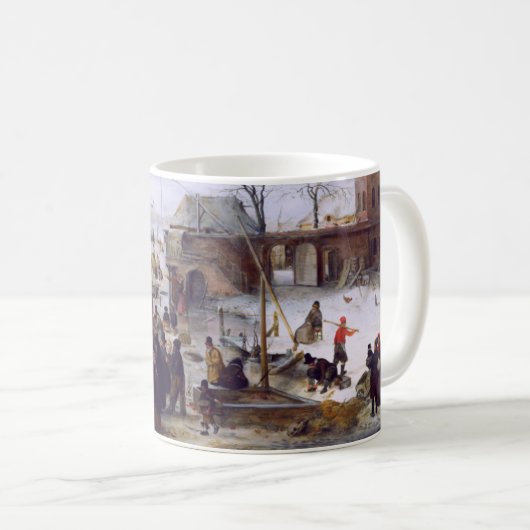 Winter Scene Fine Art kerstcadeau Mok (Voorkant rechts)