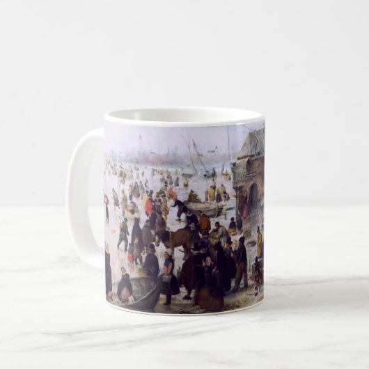 Winter Scene Fine Art kerstcadeau Mok (Voorkant links)