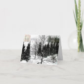 Winter Scene Folded Holiday Card Feestdagen Kaart (Voorkant)