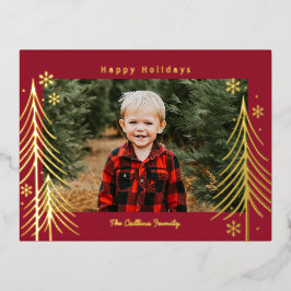 Winter Scene Folie Holiday Briefkaart Family Reuni