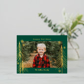 Winter Scene Folie Holiday Briefkaart Family Reuni (Staand Voorkant)