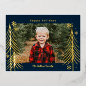 Winter Scene Folie Holiday Briefkaart Family Reuni (Voorkant)