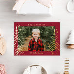 Winter Scene Folie-kerstkaart Folie Feestdagenkaart<br><div class="desc">Viel de afstuderen in je leven in stijl! Ontworpen door: Berry Berry Sweet (www.berryberrysweet.com) Bezoek onze website voor moderne en stijlvolle uitnodigingen,  aankondigingen en persoonlijke cadeaus.</div>