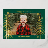 Winter Scene Folie Kerstkaart Kerstmis Kaart (Voorkant)