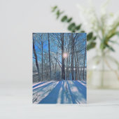 Winter Scene Forest met sneeuwlandschap Briefkaart (Staand voorkant)